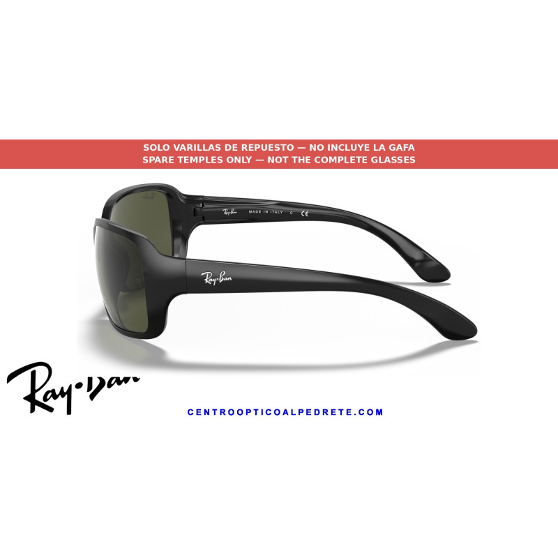 Ray-Ban RB4068 Black Replacement Temples (601) | Centro Óptico Alpedrete