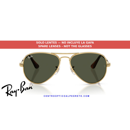 Replacement lenses Ray-Ban Aviator Max RB3925 Green | Centro Óptico Alpedrete