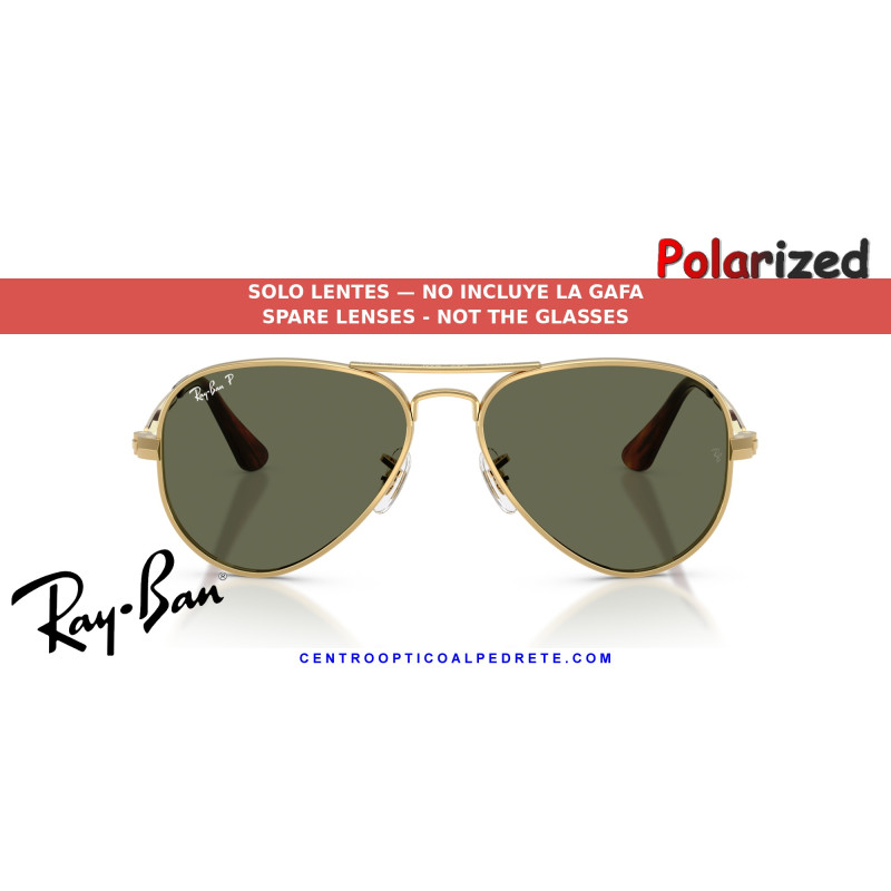 Lentes de repuesto Ray-Ban Aviator Max RB3925 Green Polarized | Alpedrete