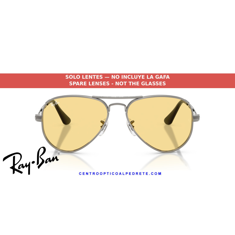 Lentes de repuesto Ray-Ban Aviator Max RB3925 Yellow | Centro Óptico Alpedrete