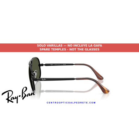 Ray-Ban Aviator Max Black Replacement Temples (RB3925 002) | Centro Optico Alpedrete