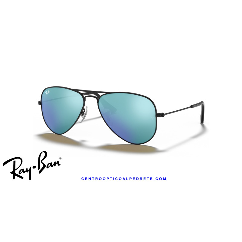 Ray-Ban Junior Aviator Black Light Blue RJ9506S 201/55 | Alpedrete