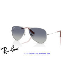 Ray-Ban Junior Aviator Silver Grey Gradient Blue RJ9506S 212/4L | Alpedrete