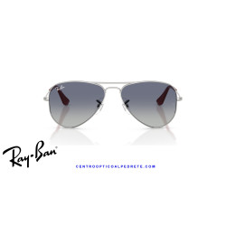 Ray-Ban Junior Aviator Silver Grey Gradient Blue RJ9506S 212/4L | Alpedrete