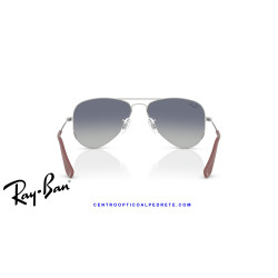 Ray-Ban Junior Aviator Silver Grey Gradient Blue RJ9506S 212/4L | Alpedrete