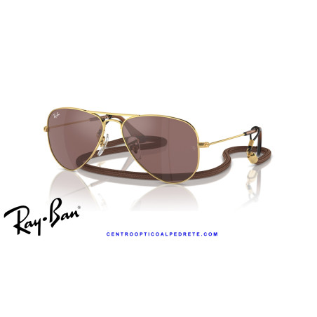 Ray-Ban Junior Aviator Arista Gold Brown Mirror Silver RJ9506S 223/6G | Alpedrete