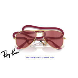 Ray-Ban Junior Aviator Arista Gold Red Hiper 8 Mirror RJ9506S 223/B5 | Alpedrete