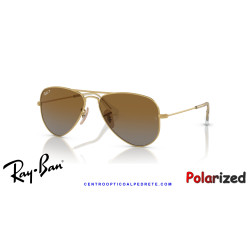 Ray-Ban Junior Aviator Arista Gold Brown Polarized RJ9506S 223/T5 | Alpedrete