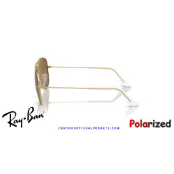 Ray-Ban Junior Aviator Arista Gold Brown Polarized RJ9506S 223/T5 | Alpedrete