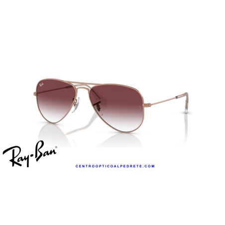 Ray-Ban Junior Aviator Rose Gold Gradient Dark Violet RJ9506S 291/8H | Alpedrete