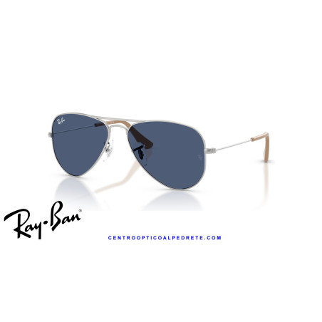 Ray-Ban Junior Aviator Silver Dark Blue RJ9506S 301/80 | Alpedrete