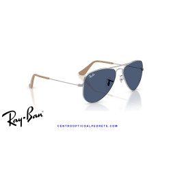 Ray-Ban Junior Aviator Silver Dark Blue RJ9506S 301/80 | Alpedrete