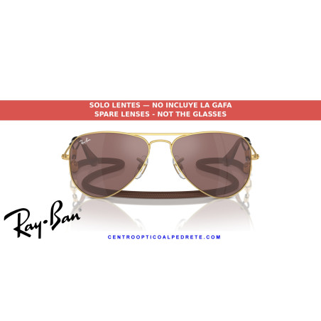 Replacement lenses Ray-Ban RJ9506S 223/6G Brown Mirror Silver | Alpedrete