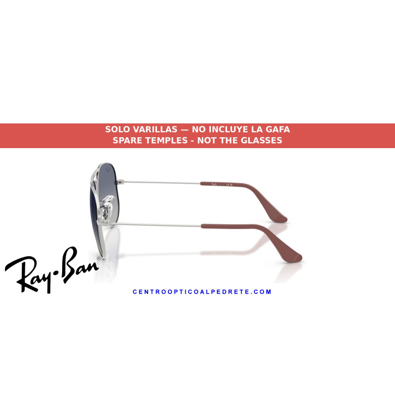 Replacement temples Ray-Ban RJ9506S 212/4L Silver | Alpedrete