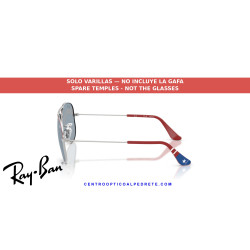 Varillas repuesto Ray-Ban RJ9506S 305 Silver with top red (Marvel) | Alpedrete
