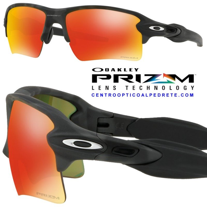 Oakley sport sunglasses Flak  XL Black Camo / Prizm Ruby (OO9188-86)