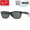 Ray-Ban New WayFarer Top Black On Transparent / Blue Grad. Grey Polarized (RB2132/605258)