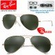 Ray-Ban Aviator Large Gold / Crystal Green Polarized (RB3025/001-58)