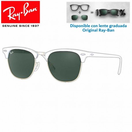 Lentes de repuesto Ray-Ban New ClubMaster Lente Green Mirror Silver (RB3016-114530)