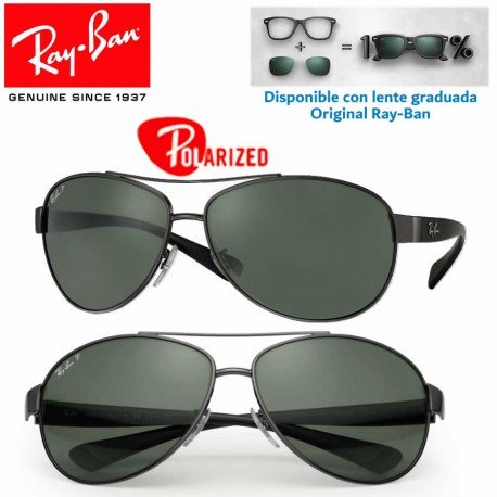 Ray-Ban RB3386 GunMetal / Green Polarized (RB3386-004/9A)