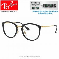 Ray-Ban Shiny Black Graduate Glasses (RX7140-2000)