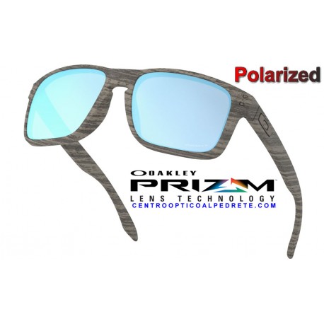 Holbrook Woodgrain / Prizm Deep Water Polarized (OO9102-J9)