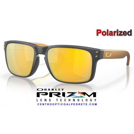 Holbrook Matte Carbon / Prizm 24K Polarized (OO9102-W4)