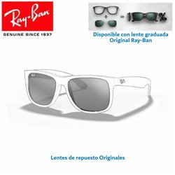 Ray-Ban Justin Replacement Lenses Grey Mirror Silver Lens (RB4165-622/6G)