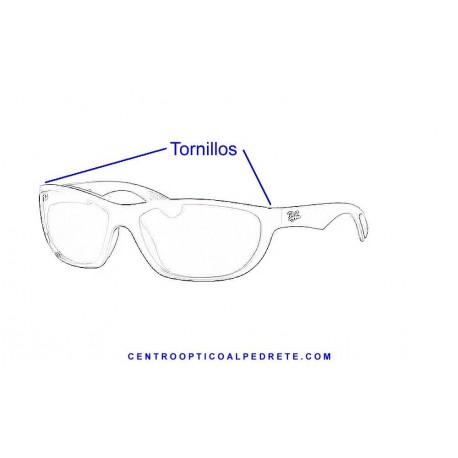 Ray Ban RB4188 Screw Temple (7325)