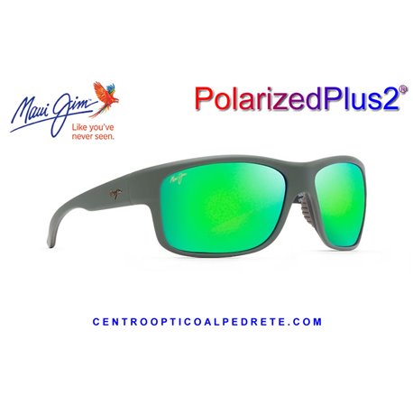 Maui Jim Southern Cross Soft Matte Khaki with Brown and Black / MAUIGreen (GM815-54CM)