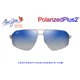 Maui Jim Keawawa Shiny Silver with Dark Blue / Dual Mirror Blue to Silver (DBS620-17)