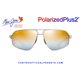 Maui Jim Keawawa Shiny Gold with Green / Dual Mirror Gold to Silver (DGS620-16/MJ0620S-003)