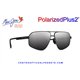 Maui Jim Keawawa Matte Gunmetal with Black / Dual Mirror Silver to Black (DGS620-16/MJ0620S-003)