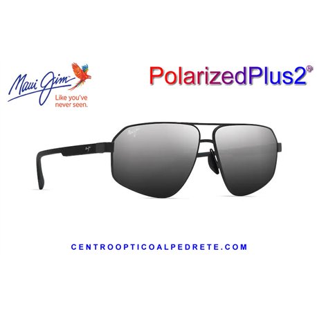 Maui Jim Keawawa Matte Gunmetal with Black / Dual Mirror Silver to Black (DGS620-16/MJ0620S-003)