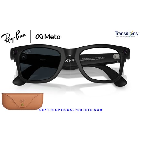 Ray-Ban Meta Wayfarer Black / Clear/Grey (RW4012-601S1Z)