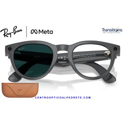 Ray-Ban Meta Headliner Asteroid Grey / Clear-Emerald (RW4013-6702CE)