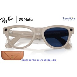 Ray-Ban Meta Skyler Chalky Grey / Clear-Sapphire Transitions (RW4014-6700MF)