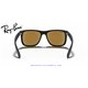 Ray-Ban Justin Rubber Black / Blue Mirror (RB4165 622/55)