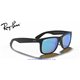 Ray-Ban Justin Rubber Black / Blue Mirror (RB4165 622/55)