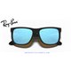 Ray-Ban Justin Rubber Black / Blue Mirror (RB4165 622/55)