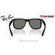 Ray-Ban Justin Rubber Black / Green Mirror Silver Polarised (RB4165 622/Y4)