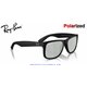 Ray-Ban Justin Rubber Black / Green Mirror Silver Polarised (RB4165 622/Y4)