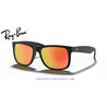 Ray-Ban Justin Rubber Black / Red Mirror (RB4165 622/6Q)
