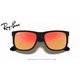 Ray-Ban Justin Rubber Black / Red Mirror (RB4165 622/6Q)
