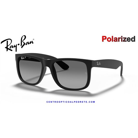 Ray-Ban Justin Rubber Black / Light Grey Polarized (RB4165 622/T3)