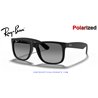 Ray-Ban Justin Rubber Black / Light Grey Polarized (RB4165 622/T3)