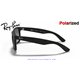 Ray-Ban Justin Rubber Black / Light Grey Polarized (RB4165 622/T3)
