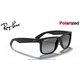 Ray-Ban Justin Rubber Black / Light Grey Polarized (RB4165 622/T3)