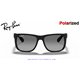 Ray-Ban Justin Rubber Black / Light Grey Polarized (RB4165 622/T3)