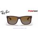 Ray-Ban Justin Transparent Dark Brown / Brown Polarised (RB4165 6597T5)